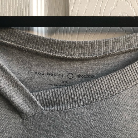Shopbop Bop Basics Gray Crop Tee - Picture 2 of 2